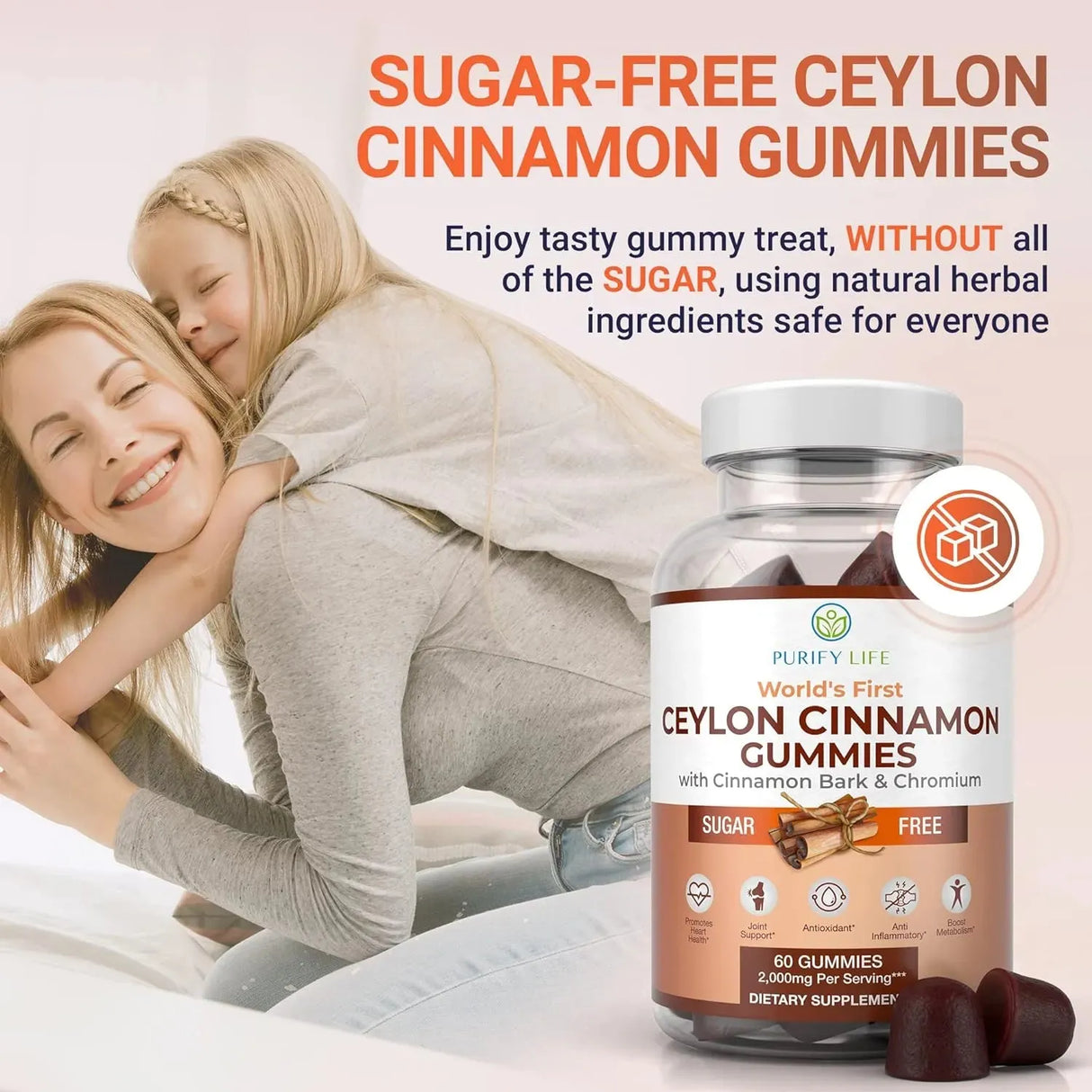 PURIFY LIFE - Purify Life Sugar-Free Ceylon Cinnamon 2000Mg. 60 Gomitas - The Red Vitamin MX - Suplementos Alimenticios - {{ shop.shopifyCountryName }}