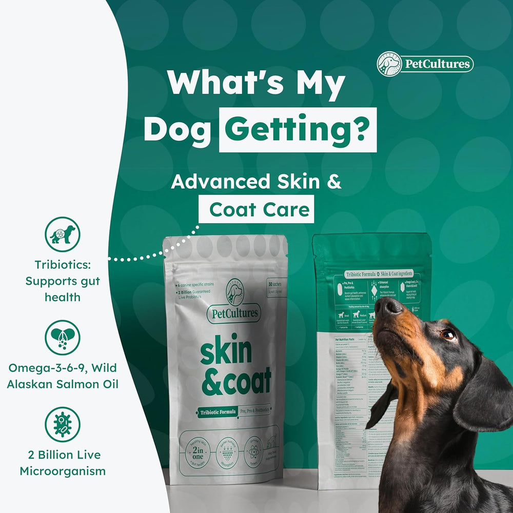 PETCULTURES - PetCultures Skin and Coat Synbiotic Formula 30 Paquetes - The Red Vitamin MX - Remedios Para La Picazón De Perros - {{ shop.shopifyCountryName }}
