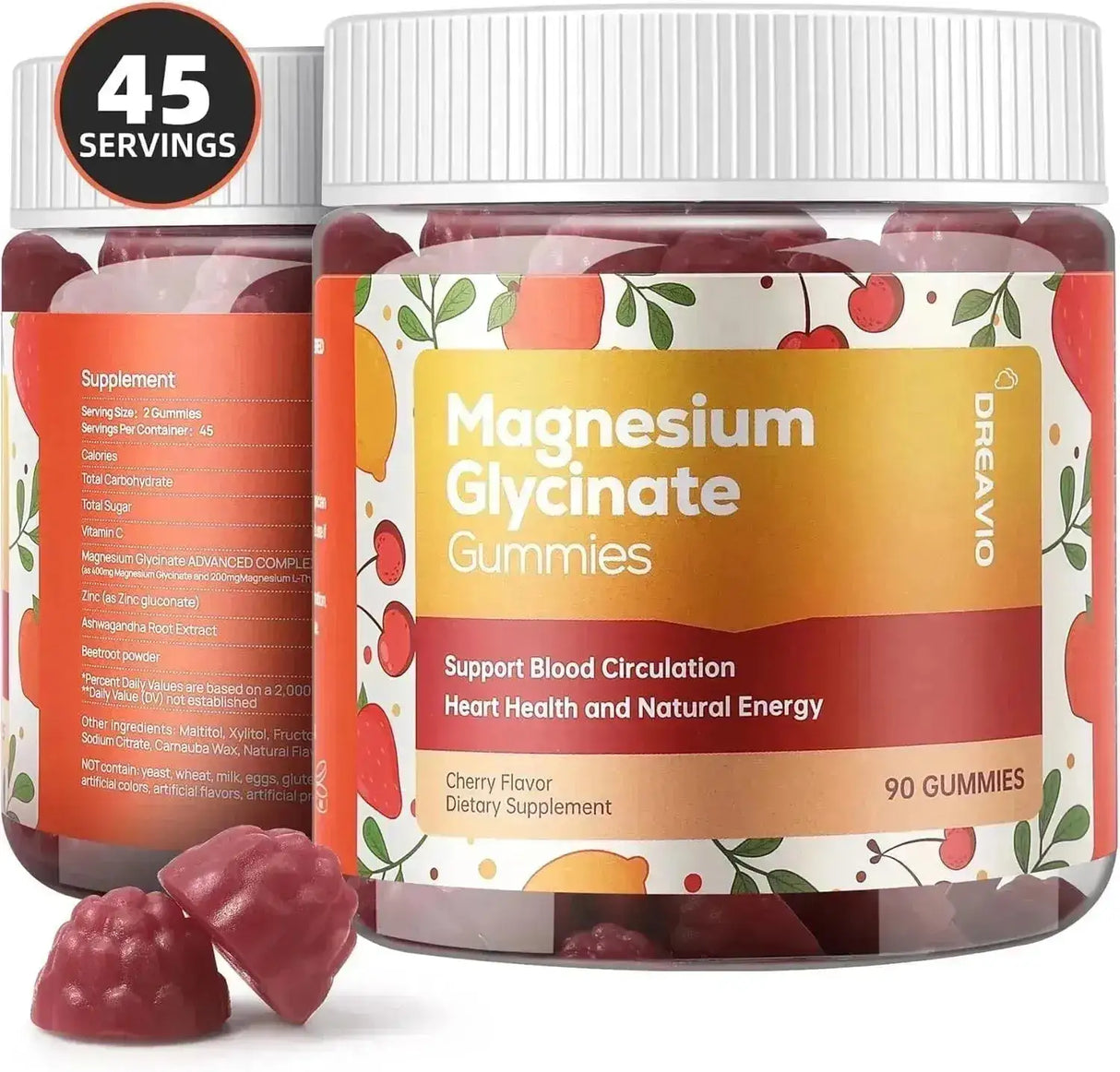 DREAVIO - DREAVIO Magnesium Glycinate Gummies 400Mg. Cherry 90 Gomitas - The Red Vitamin MX - Suplementos Alimenticios - {{ shop.shopifyCountryName }}