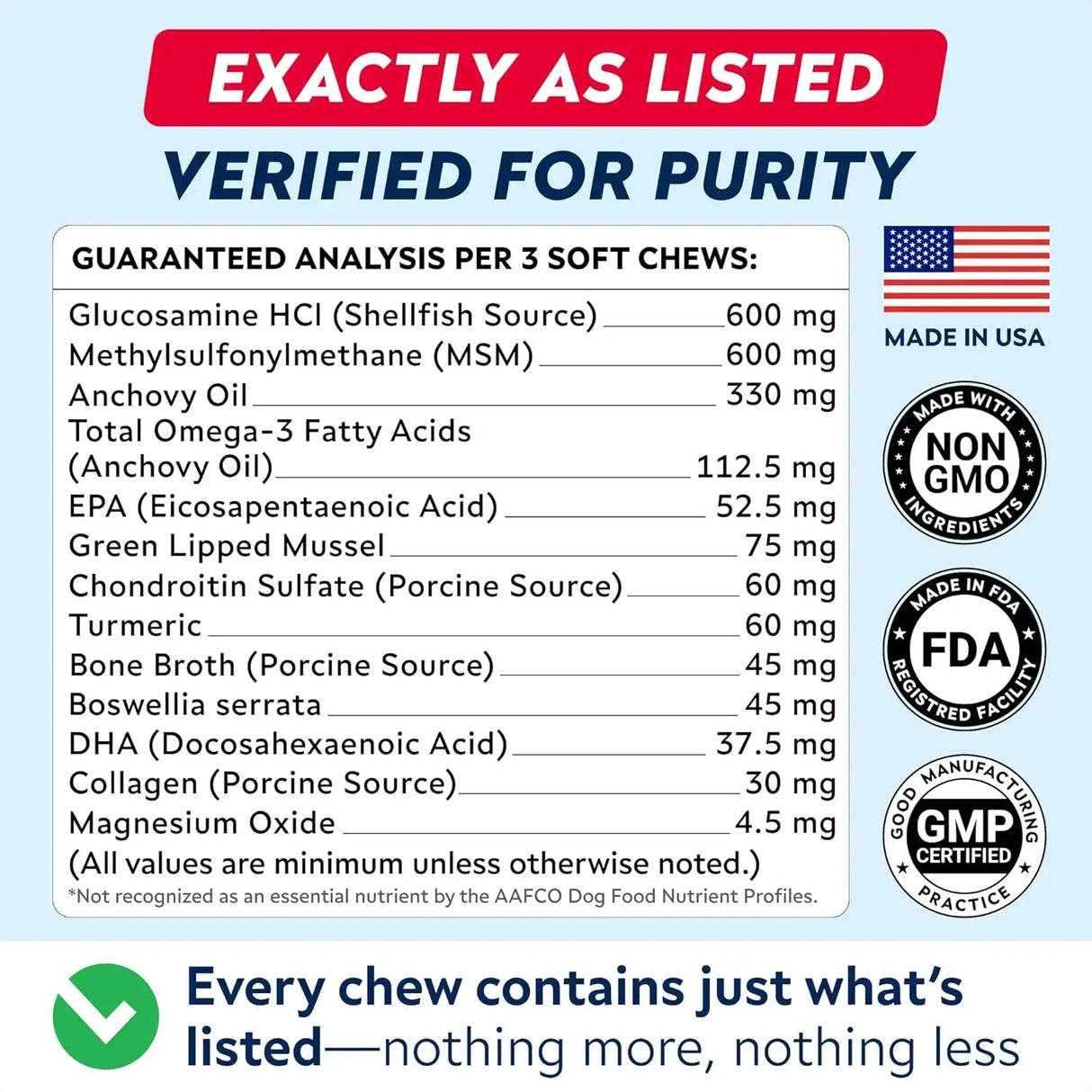 STRELLALAB - STRELLALAB Advanced Glucosamine Chondroitin Joint for Dogs Large & Senior Bacon Flavor 120 Masticables - The Red Vitamin MX - Cuidado De Cadera Y Articulaciones Para Perros - {{ shop.shopifyCountryName }}