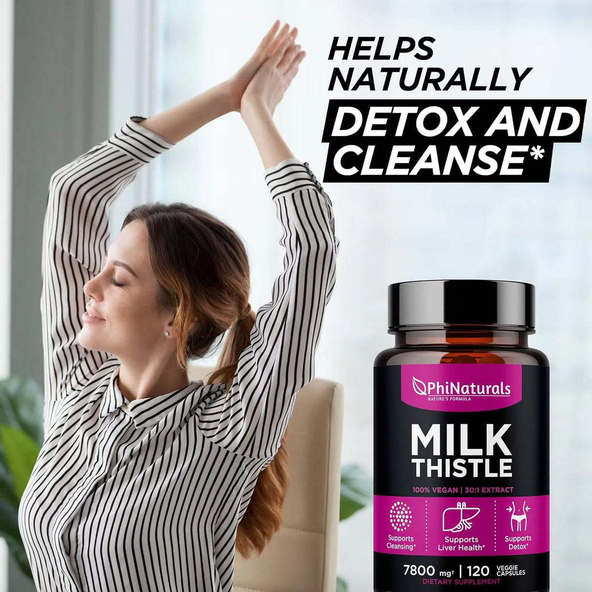 PHINATURALS - PhiNaturals Milk Thistle Extract 260Mg. 120 Capsulas - The Red Vitamin MX - Suplementos Alimenticios - {{ shop.shopifyCountryName }}