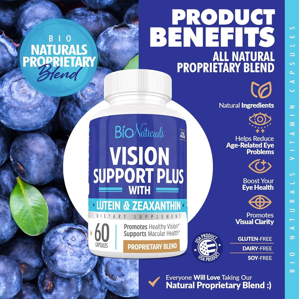 BIO NATURALS - Bio Naturals Eye Vitamin Supplement with Lutein Zeaxanthin 60 Capsulas - The Red Vitamin MX - Suplementos Alimenticios - {{ shop.shopifyCountryName }}