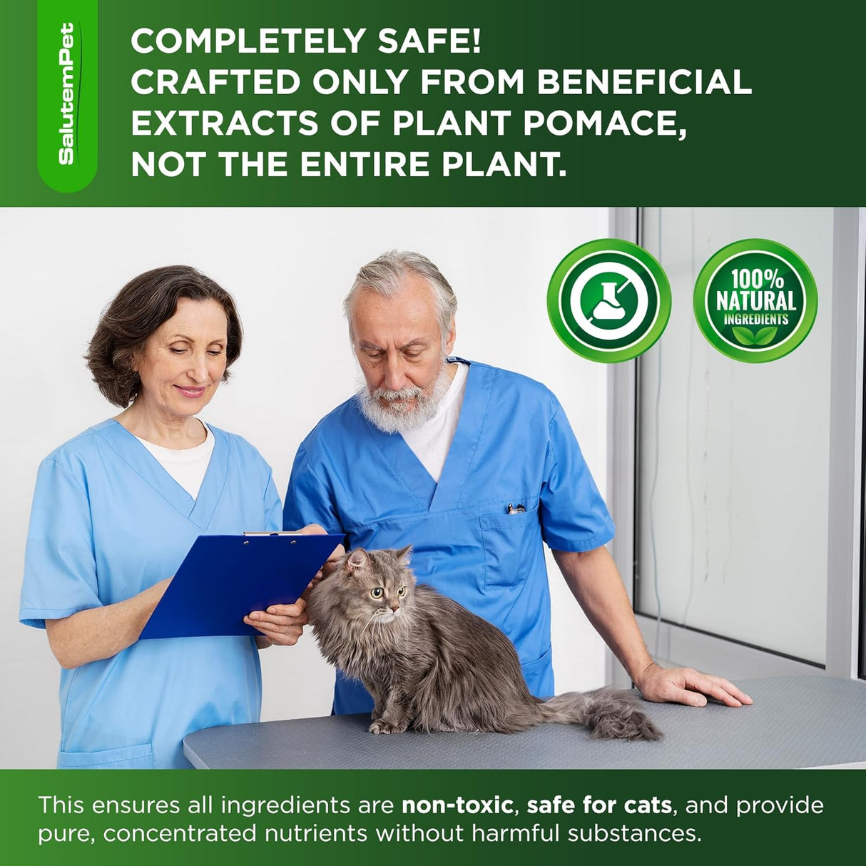 SalutemPet Cat Antibiotic for Infections UTIs Respiratory Moments Cold, & Allergies 2 Fl.Oz.