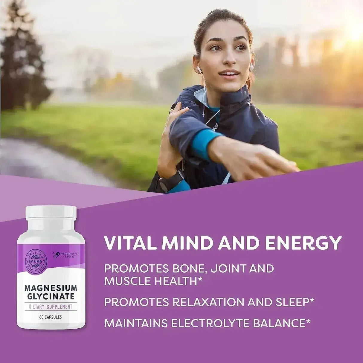 VIMERGY - Vimergy Magnesium Glycinate 60 Capsulas - The Red Vitamin MX - Suplementos Alimenticios - {{ shop.shopifyCountryName }}