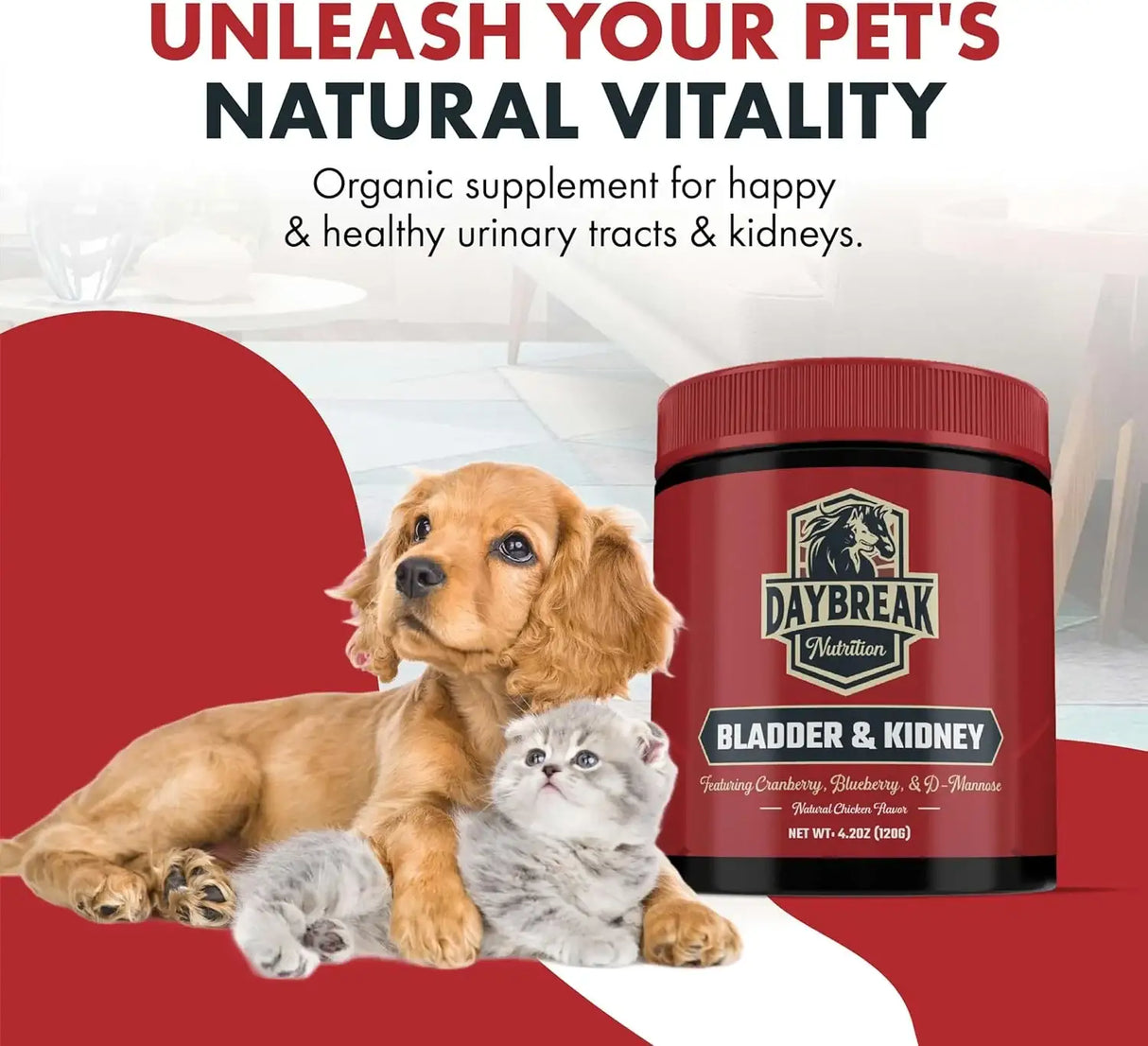 DAYBREAK NUTRITION - Daybreak Nutrition Bladder and Kidney Relief for Dogs & Cats 120Gr. - The Red Vitamin MX - Salud De Tracto Urinario Para Perros - {{ shop.shopifyCountryName }}