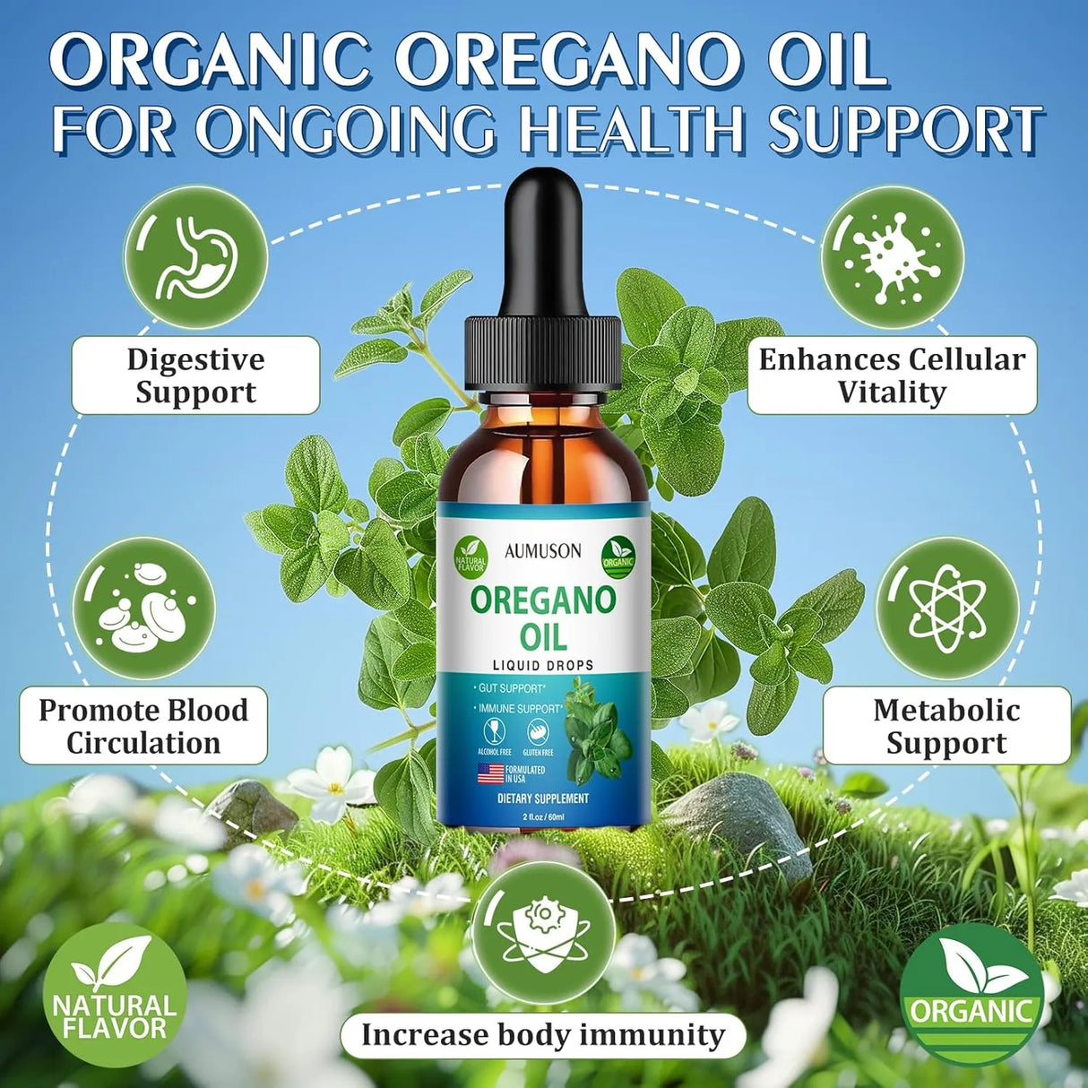 AUMUSON - Aumuson Oregano Oil Liquid Drops 2 Fl.Oz. - The Red Vitamin MX - Suplementos Alimenticios - {{ shop.shopifyCountryName }}