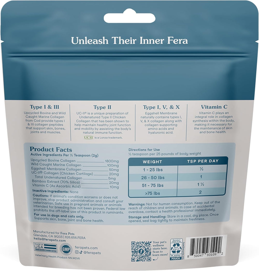 Fera Pet Organics Collagen Plus Cat & Dog Food Topper 120Gr.