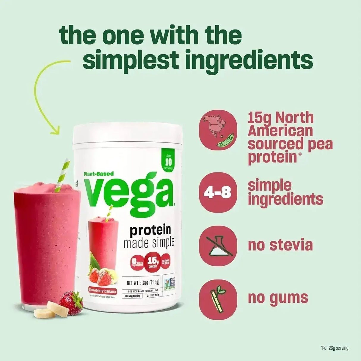 VEGA - Vega Protein Made Simple Protein Powder Vanilla 1 Kg. - The Red Vitamin MX - Suplementos Alimenticios - {{ shop.shopifyCountryName }}