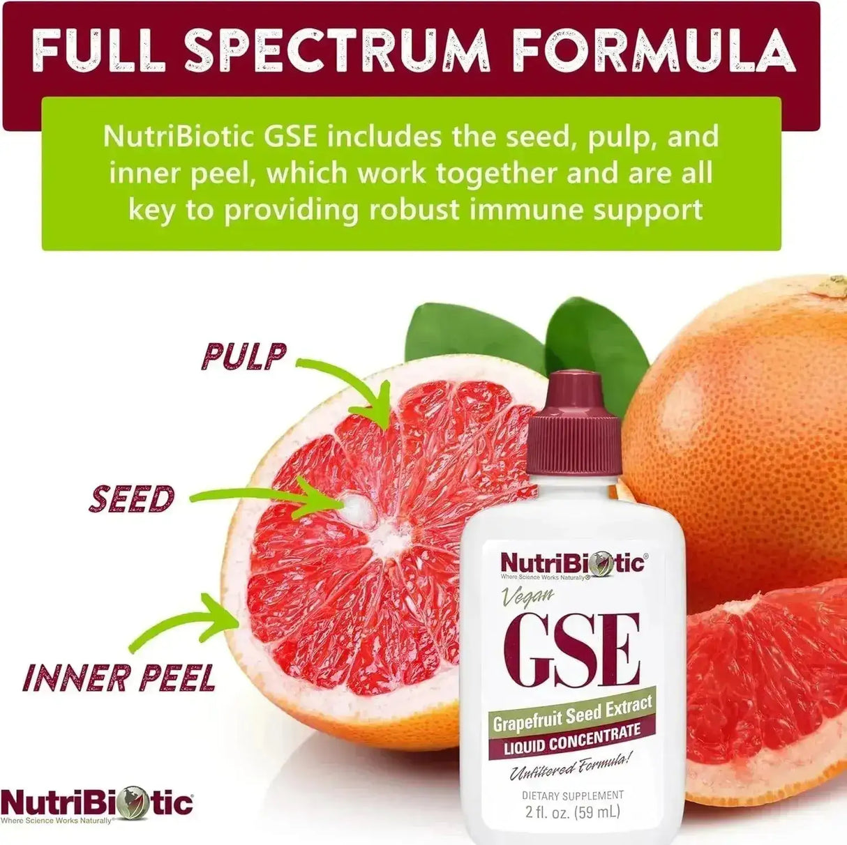 NUTRIBIOTIC - NutriBiotic GSE Grapefruit Seed Extract 2 Fl.Oz. - The Red Vitamin MX - Suplementos Alimenticios - {{ shop.shopifyCountryName }}