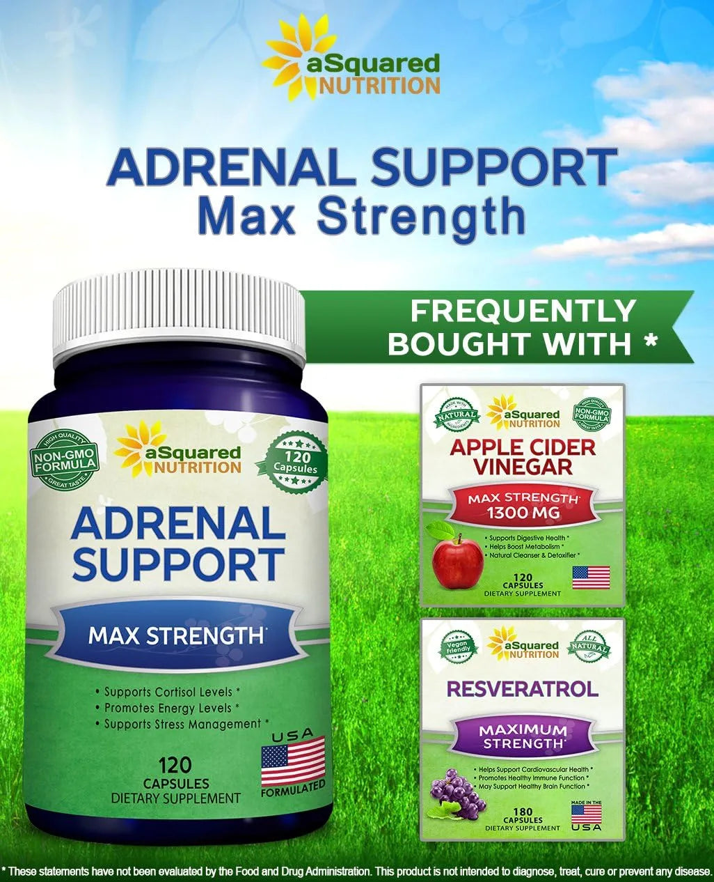 ASQUARED NUTRITION - aSquared Nutrition Adrenal Support 120 Capsulas - The Red Vitamin MX - Suplementos Alimenticios - {{ shop.shopifyCountryName }}