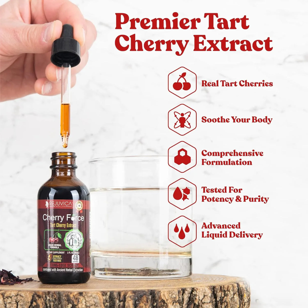 REJUVICA HEALTH - Rejuvica Health Cherry Force Advanced Tart Cherry Extract 2 Fl.Oz. - The Red Vitamin MX - Suplementos Alimenticios - {{ shop.shopifyCountryName }}