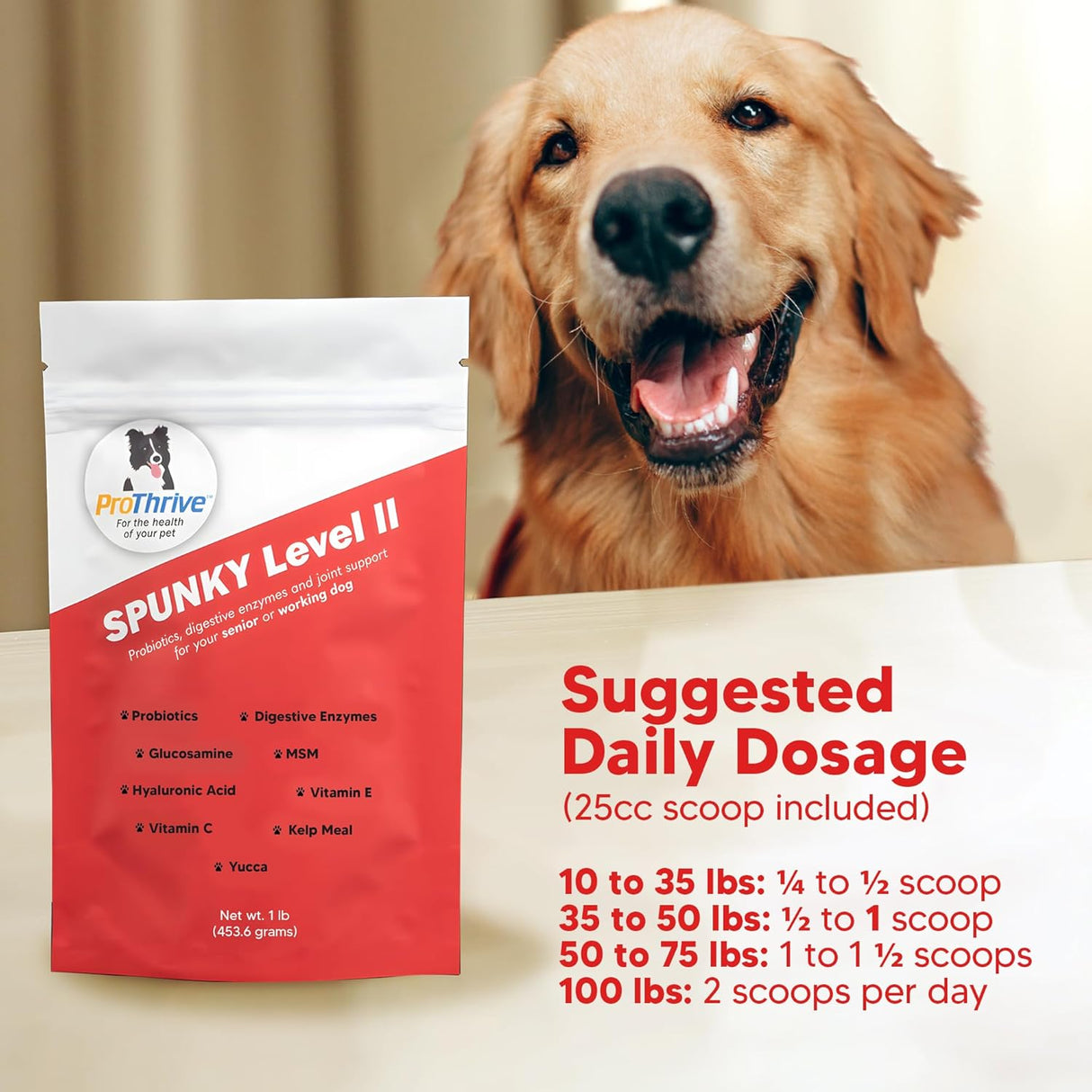 Equerry's Spunky Level II Hip and Joint Supplement for Dogs 453Gr.