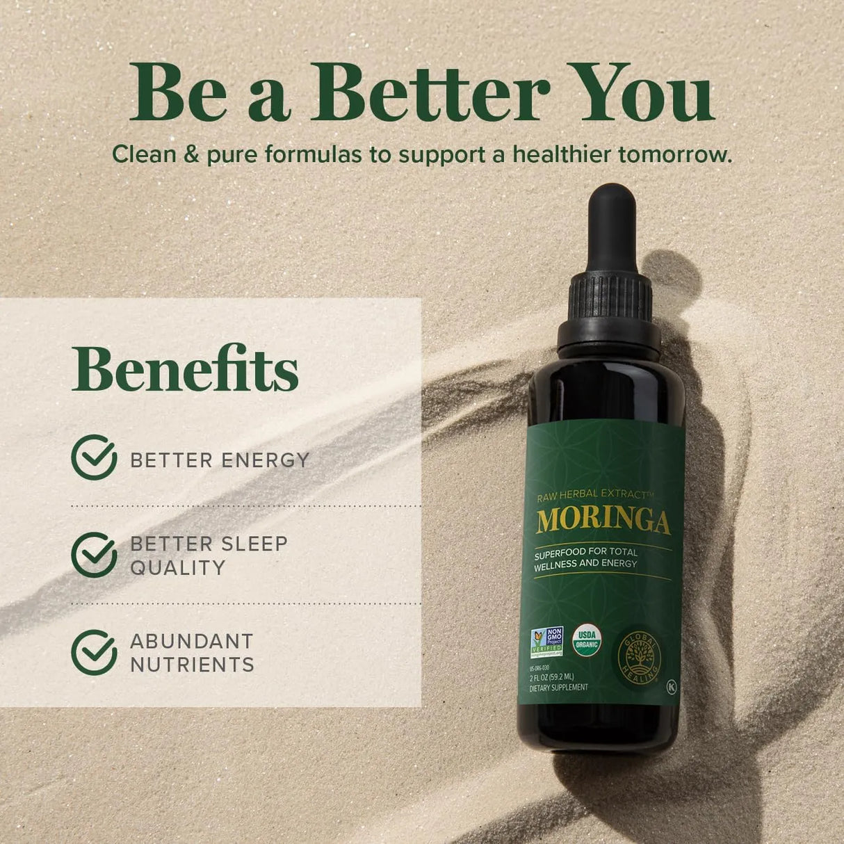 GLOBAL HEALING CENTER - Global Healing Center Organic Moringa Oleifera Extract Liquid Drops 2 Fl.Oz. - The Red Vitamin MX - Suplementos Alimenticios - {{ shop.shopifyCountryName }}