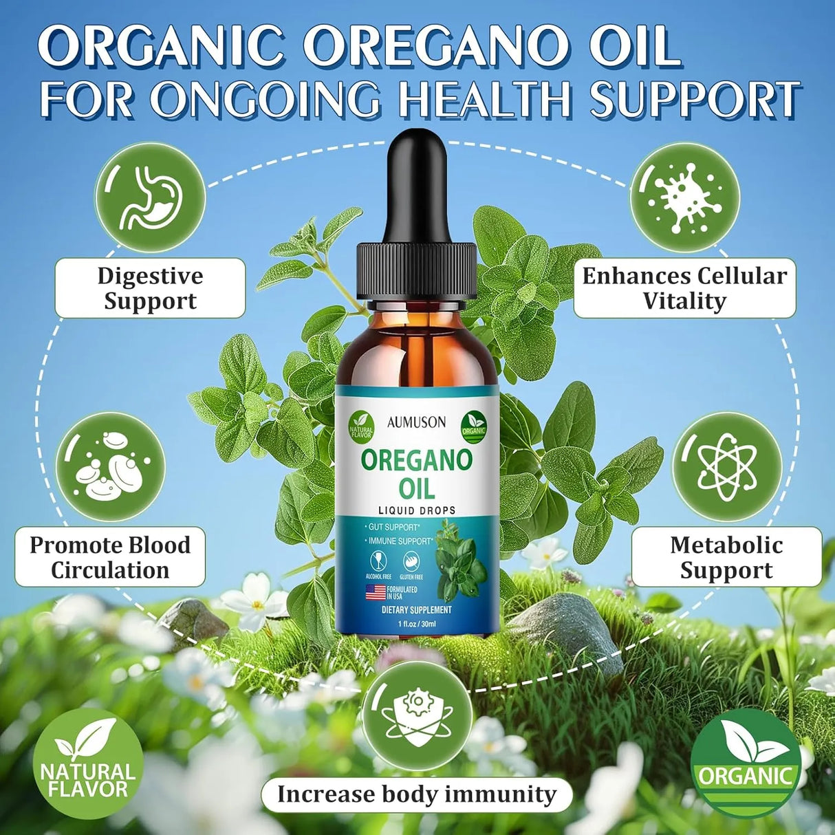 AUMUSON - Aumuson Oregano Oil Liquid Drops 1 Fl.Oz. - The Red Vitamin MX - Suplementos Alimenticios - {{ shop.shopifyCountryName }}