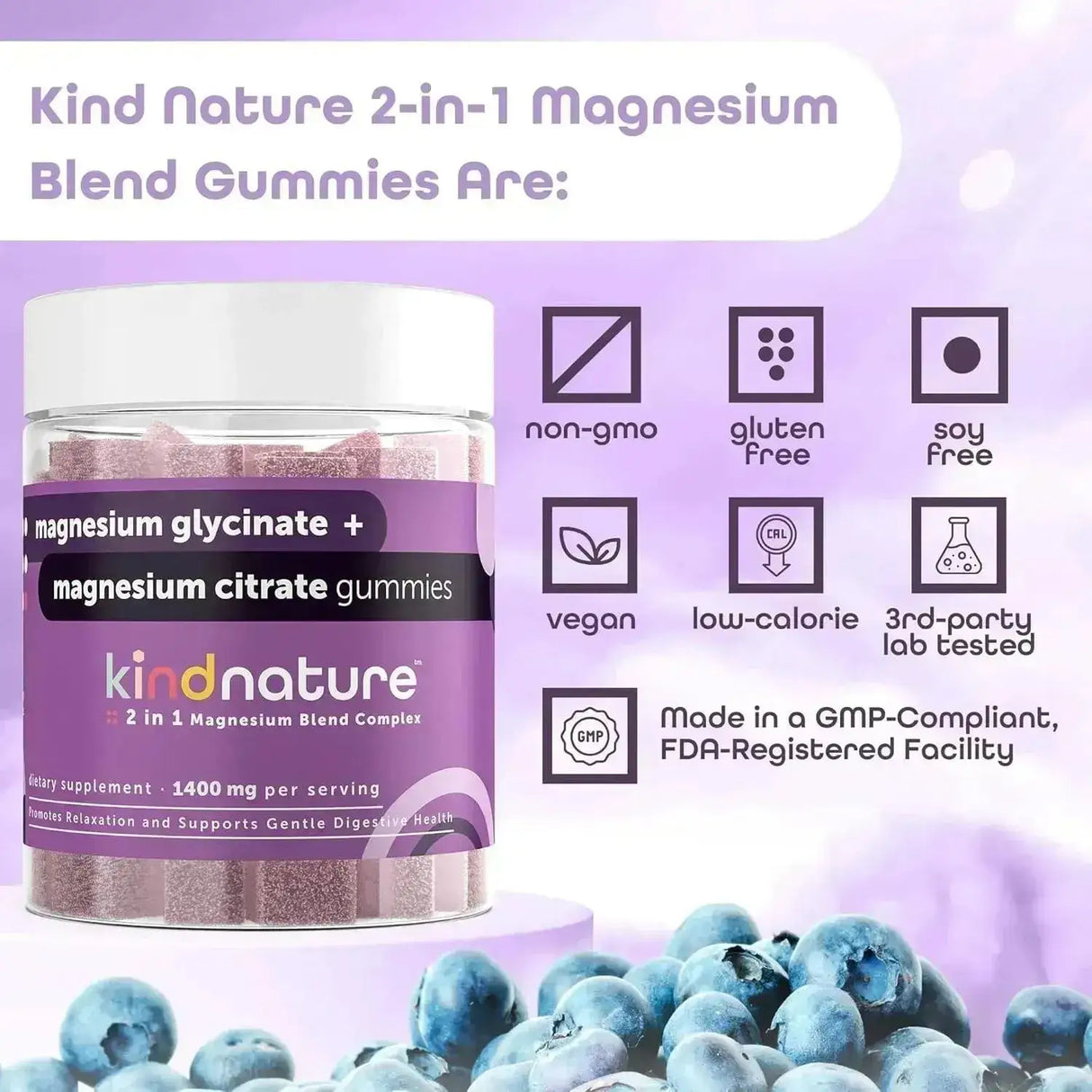 KIND NATURE - Kind Nature Magnesium Complex Gummies 60 Gomitas - The Red Vitamin MX - Suplementos Alimenticios - {{ shop.shopifyCountryName }}