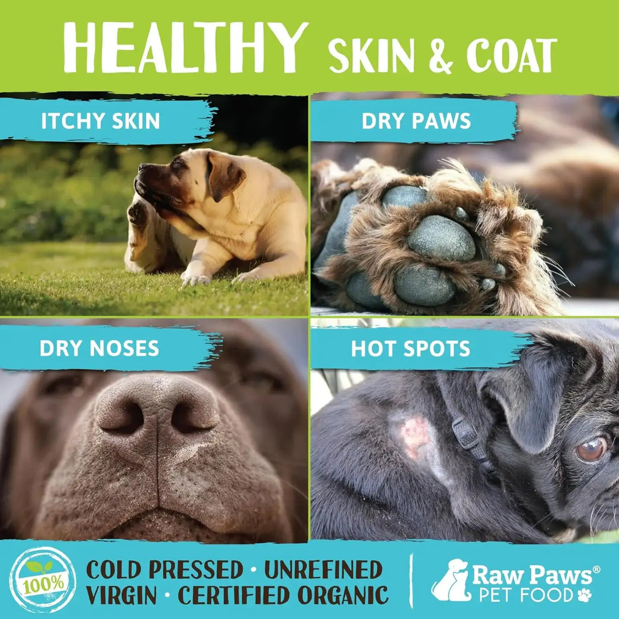 RAW PAWS - Raw Paws Virgin Organic Coconut Oil for Dogs & Cats 16 Oz. - The Red Vitamin MX - Remedios Para La Picazón De Perros - {{ shop.shopifyCountryName }}