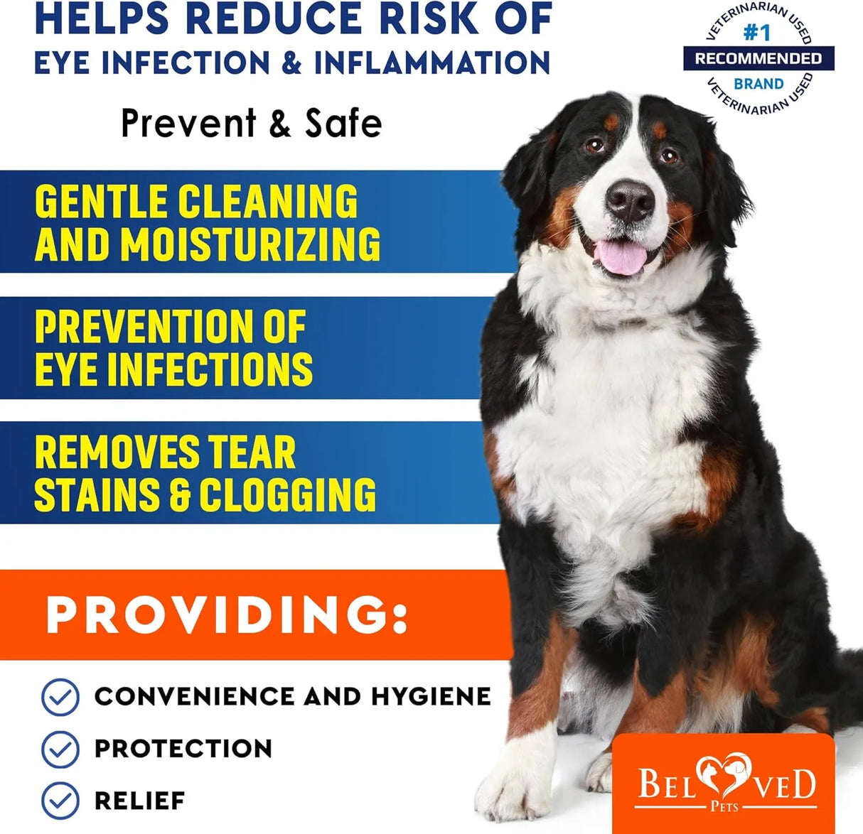 BELOVED PETS - Beloved Pets Cat & Dog Eye Wash Wipes & Tear Stain Remover 120 Toallitas - The Red Vitamin MX - Cuidado De Los Ojos De Los Perros - {{ shop.shopifyCountryName }}