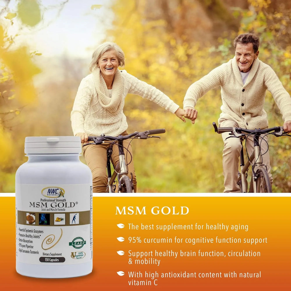 NWC NATURALS - NWC Naturals MSM Gold Systemic Enzyme 150 Capsulas - The Red Vitamin MX - Suplementos Alimenticios - {{ shop.shopifyCountryName }}