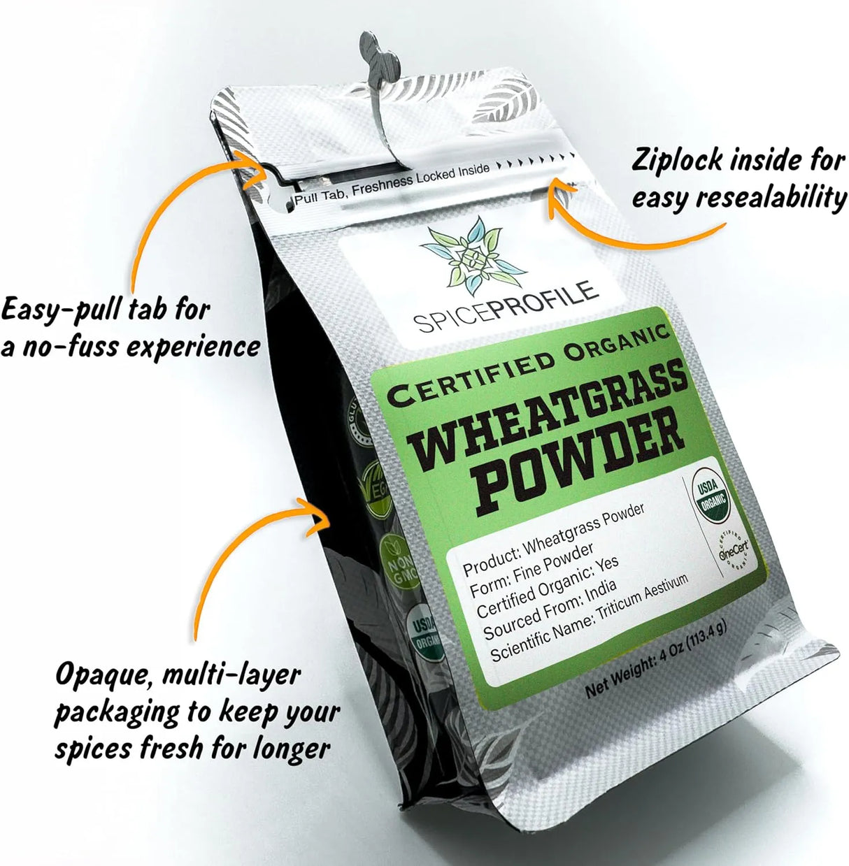 SPICE PROFILE - Spice Profile USDA Certified Organic Wheatgrass Powder 113Gr. - The Red Vitamin MX - Suplementos Alimenticios - {{ shop.shopifyCountryName }}