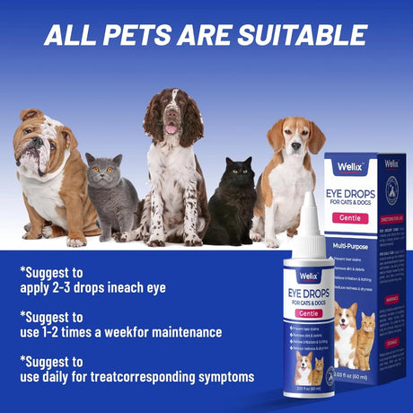 WELLIX - Wellix PET Dog Eye Drops 60Ml. - The Red Vitamin MX - Cuidado De Los Ojos De Los Perros - {{ shop.shopifyCountryName }}
