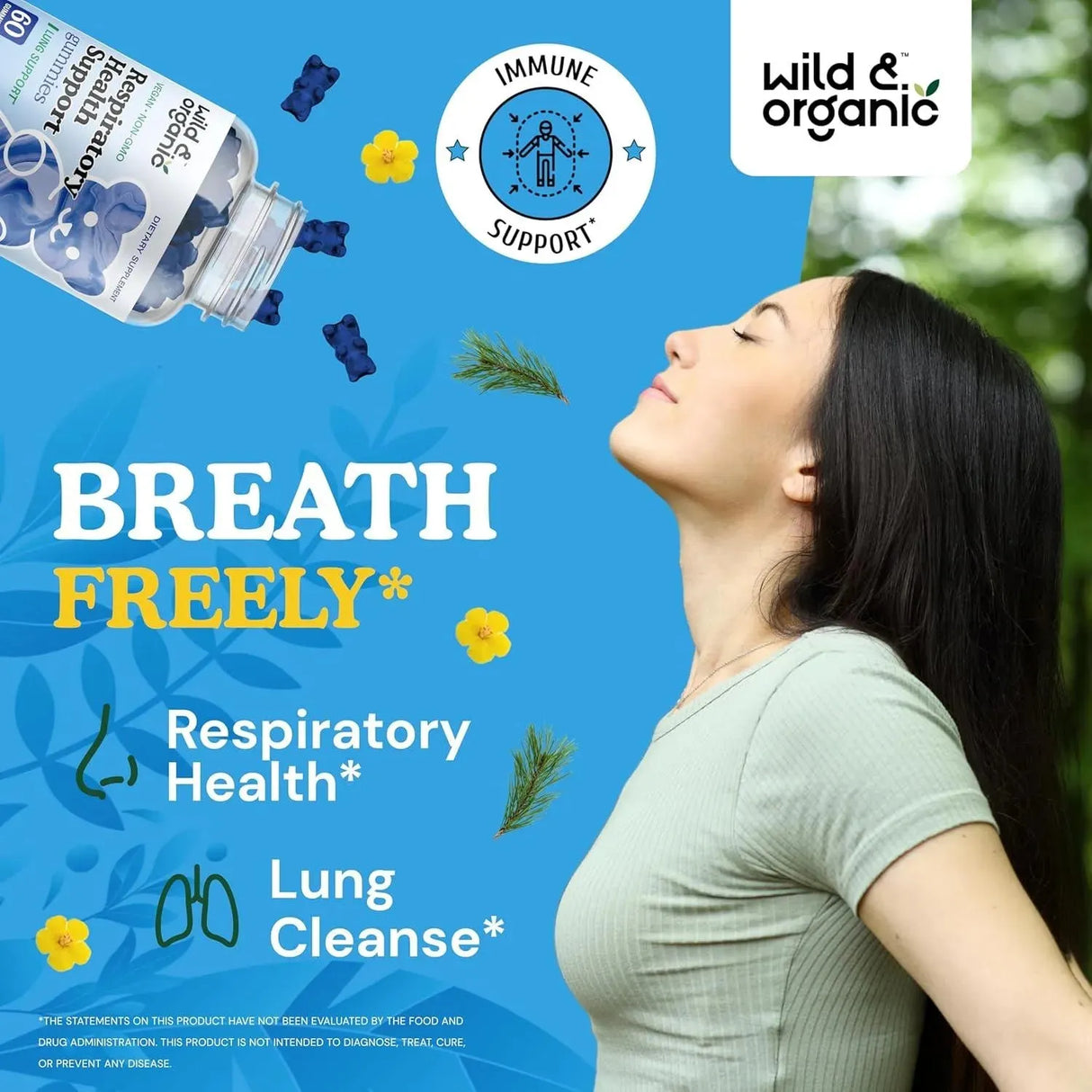 WILD & ORGANIC - Wild & Organic Lung Detox Gummies 60 Gomitas - The Red Vitamin MX - Suplementos Alimenticios - {{ shop.shopifyCountryName }}