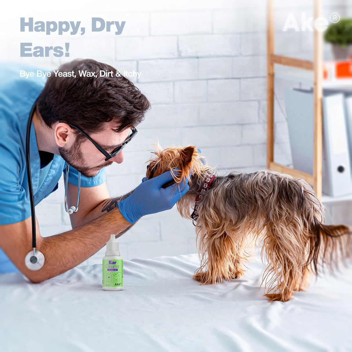 Ake Dog Ear Cleaner Solution Cat Ear Cleaner 3.4 Fl.Oz.