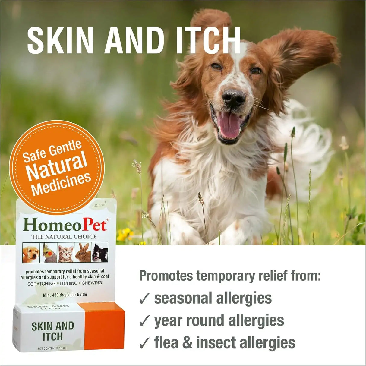 HOMEOPET - HomeoPet Skin and Itch Safe and Natural Itch Relief for Dogs and Cats 15Ml. - The Red Vitamin MX - Remedios Para La Picazón De Perros - {{ shop.shopifyCountryName }}
