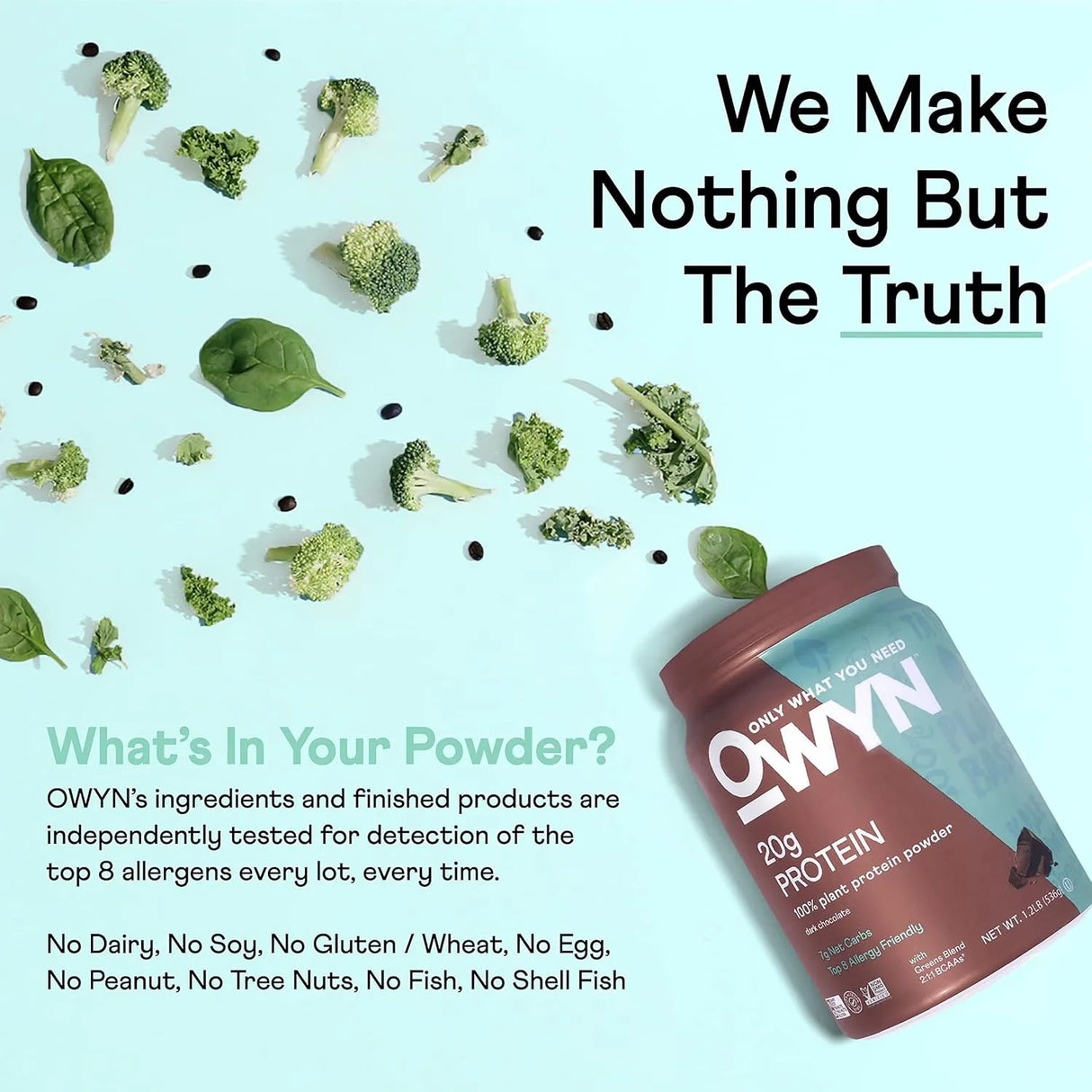 OWYN - OWYN Only What You Need Plant-Based Protein Powder 20g Dark Chocolate 494Gr. - The Red Vitamin MX - Suplementos Alimenticios - {{ shop.shopifyCountryName }}