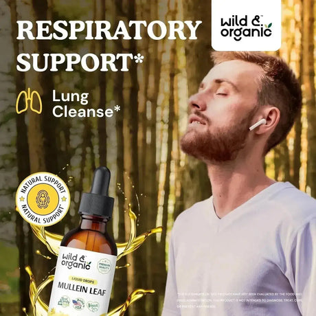 WILD & ORGANIC - Wild & Organic Mullein Drops for Lungs 2 Fl.Oz. - The Red Vitamin MX - Suplementos Alimenticios - {{ shop.shopifyCountryName }}