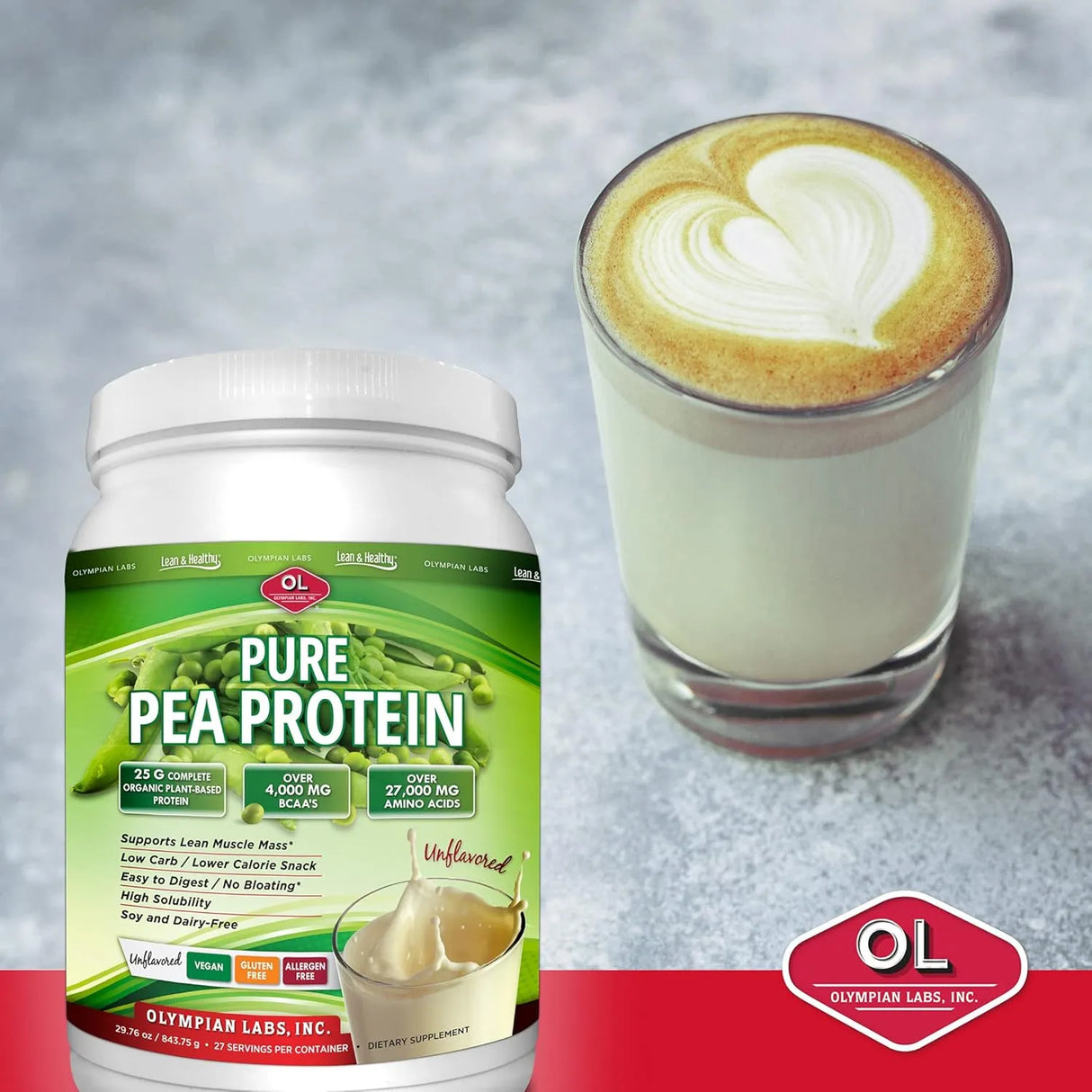 OLYMPIAN LABS - Olympian Labs Plant Based Pea Protein Powder Vanilla 821Gr. - The Red Vitamin MX - Suplementos Alimenticios - {{ shop.shopifyCountryName }}