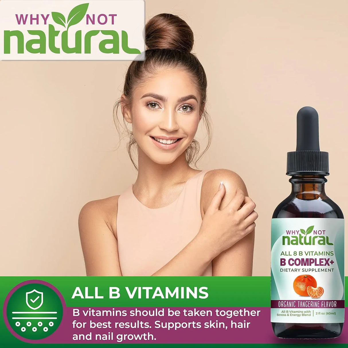 WHY NOT NATURAL - Why Not Natural Vitamin B Complex Liquid Drops 2 Fl.Oz. - The Red Vitamin MX - Suplementos Alimenticios - {{ shop.shopifyCountryName }}