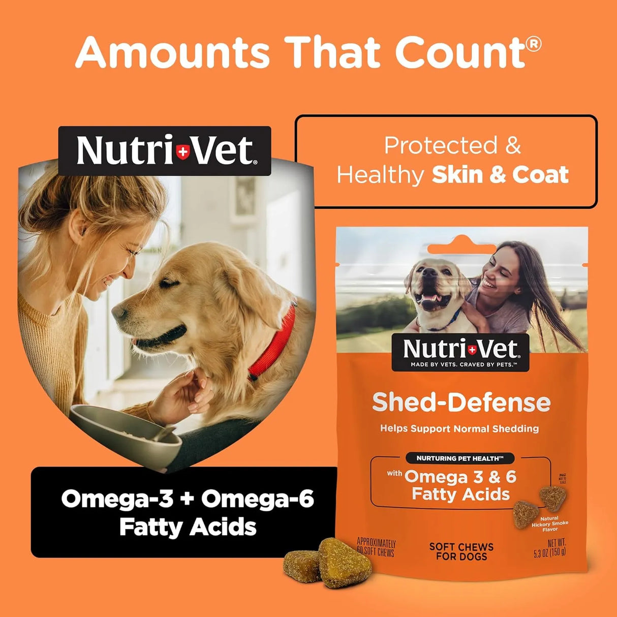 NUTRI-VET - Nutri-Vet Shed Defense Soft Chews for Dogs 60 Masticables - The Red Vitamin MX - Aceite De Pescado Para Perros - {{ shop.shopifyCountryName }}