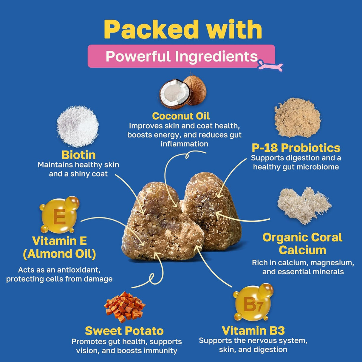 Happy Paws Skin and Coat Supplement for Dogs 100 Masticables 2 Pack