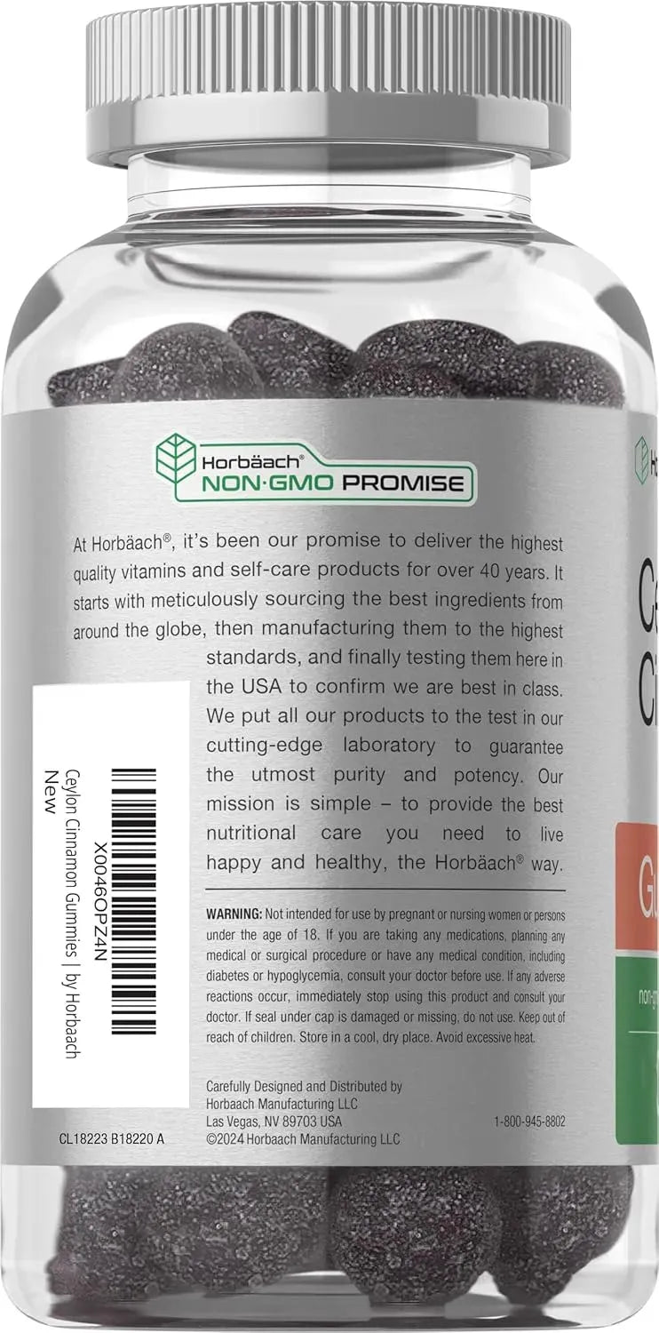 HORBAACH - Horbaach Sugar Free Ceylon Cinnamon Gummies 2000Mg. 50 Gomitas - The Red Vitamin MX - Suplementos Alimenticios - {{ shop.shopifyCountryName }}
