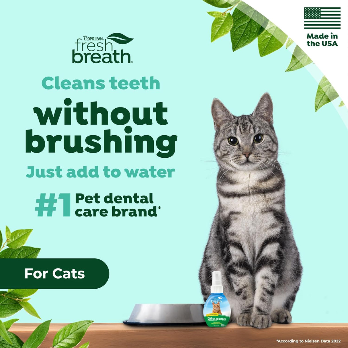 TropiClean Fresh Breath Drops for Cats Travel Size 65Ml.