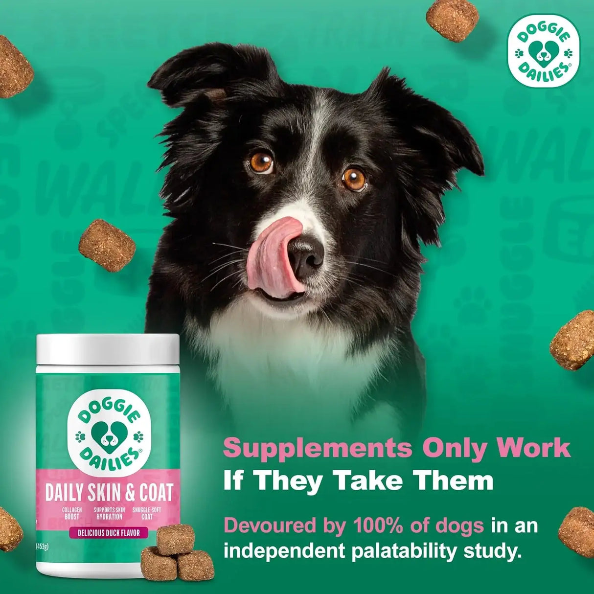 DOGGIE DAILIES - Doggie Dailies Skin & Coat Supplement Support Duck 225 Masticables - The Red Vitamin MX - Aceite De Pescado Para Perros - {{ shop.shopifyCountryName }}