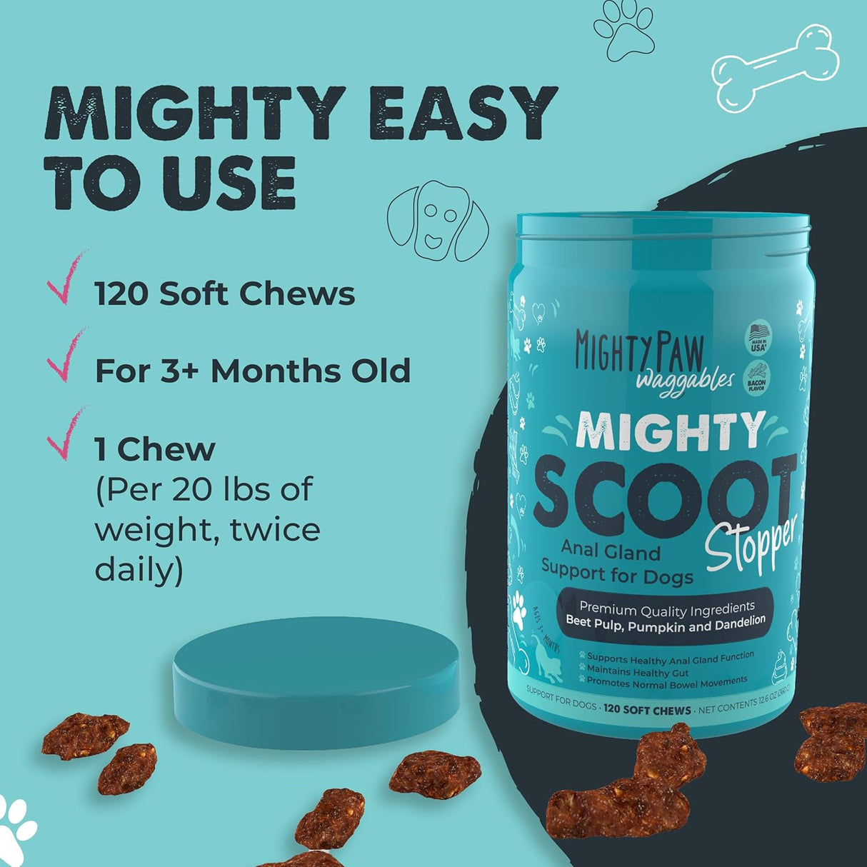 Mighty Paw Waggables Mighty Scoot 120 Masticables