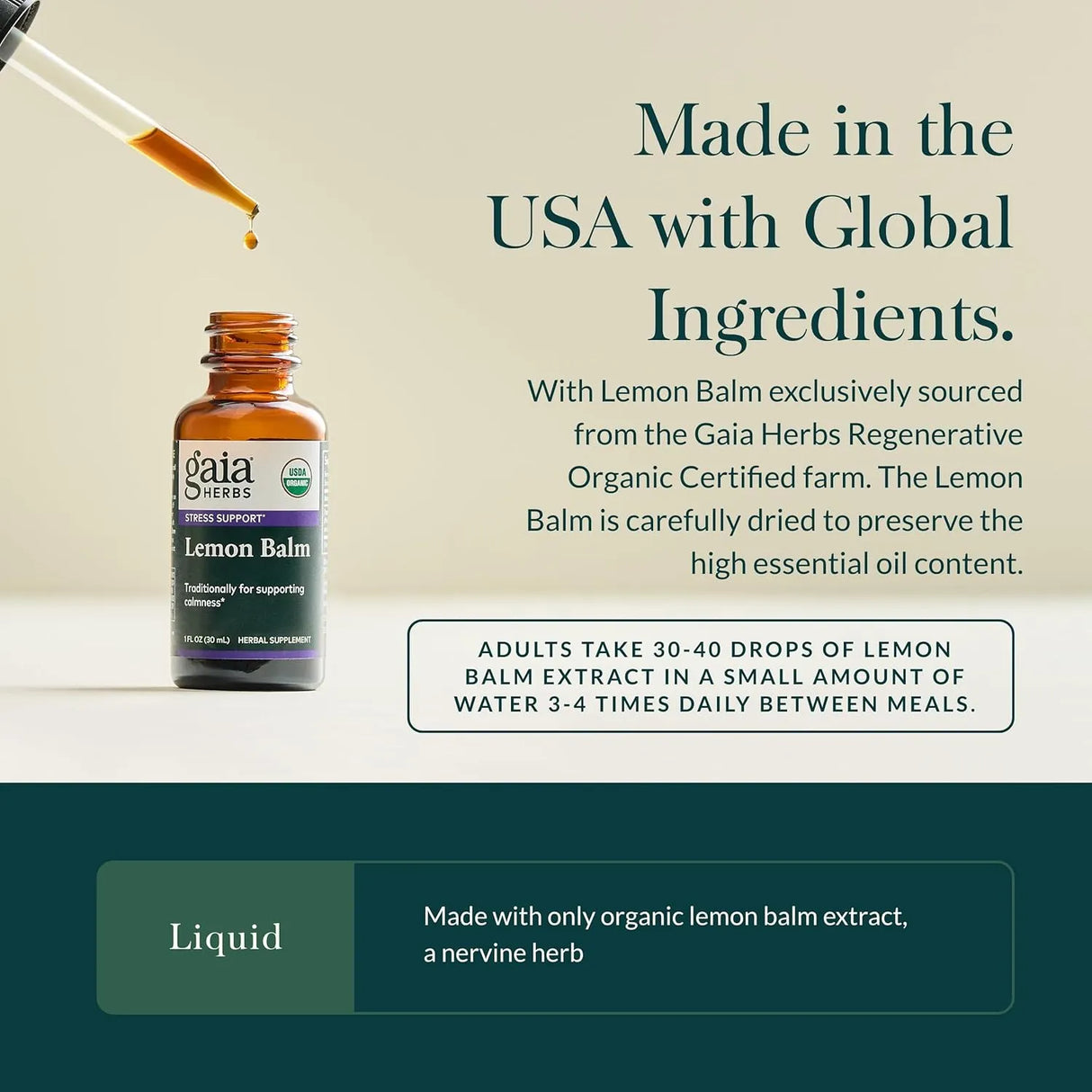 GAIA HERBS - Gaia Herbs Lemon Balm 1 Fl.Oz. - The Red Vitamin MX - Suplementos Alimenticios - {{ shop.shopifyCountryName }}