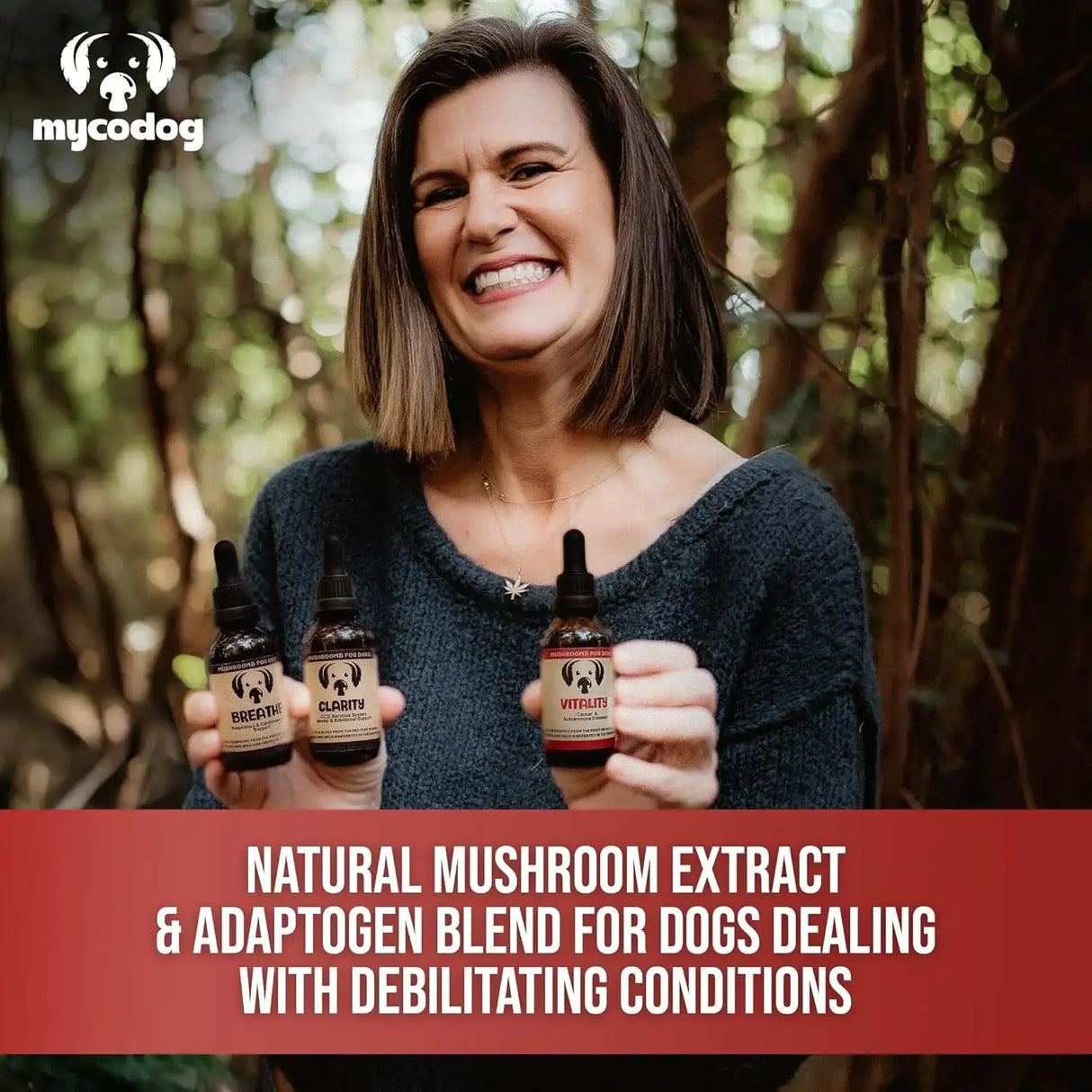 MYCODOG - MycoDog Vitality Mushroom Extract & Adaptogen Tincture 1 Fl.Oz. - The Red Vitamin MX - Suplementos Herbales Para Perros - {{ shop.shopifyCountryName }}