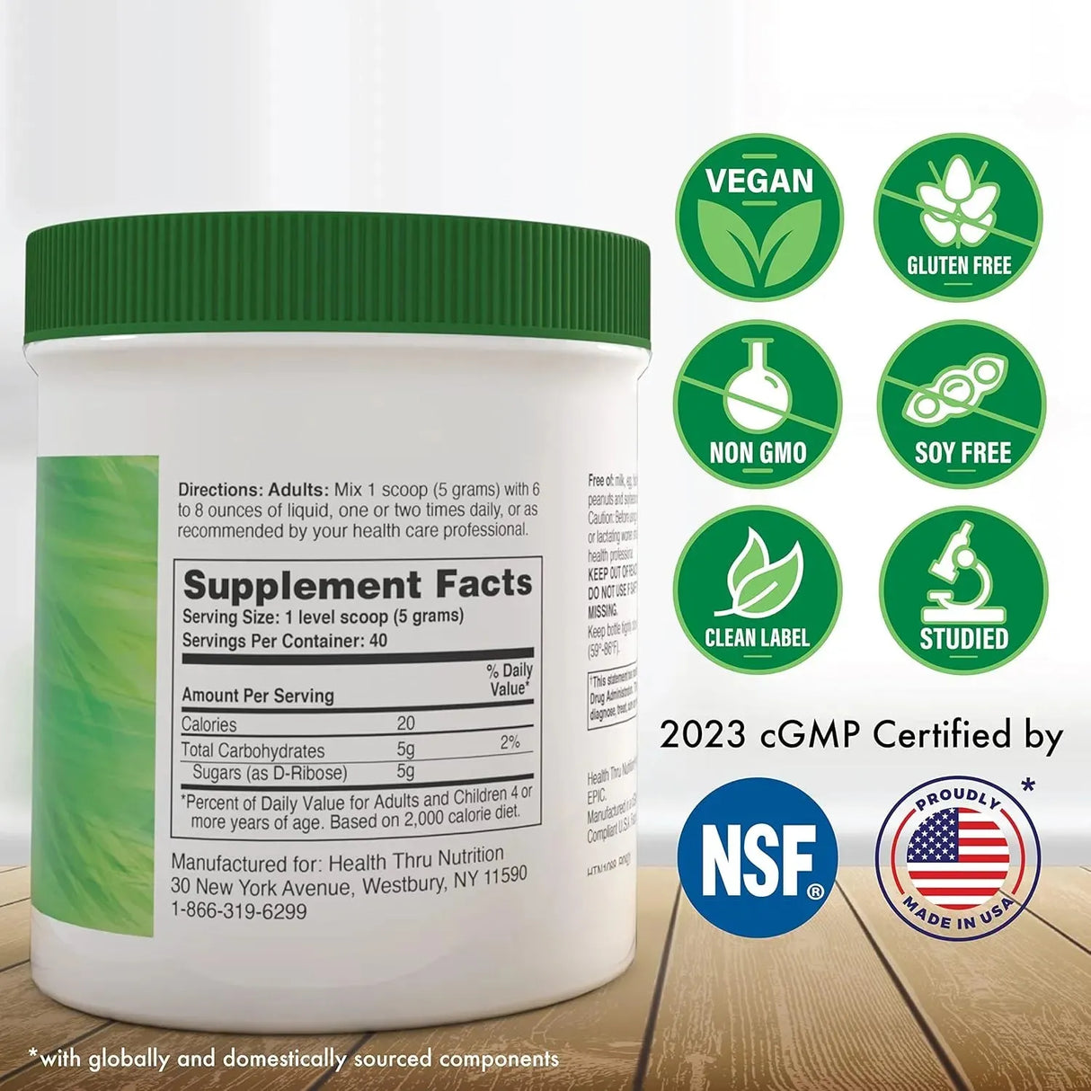 HEALTH THRU NUTRITION - Health Thru Nutrition D-Ribose Pure Powder 200Gr. - The Red Vitamin MX - Suplementos Alimenticios - {{ shop.shopifyCountryName }}