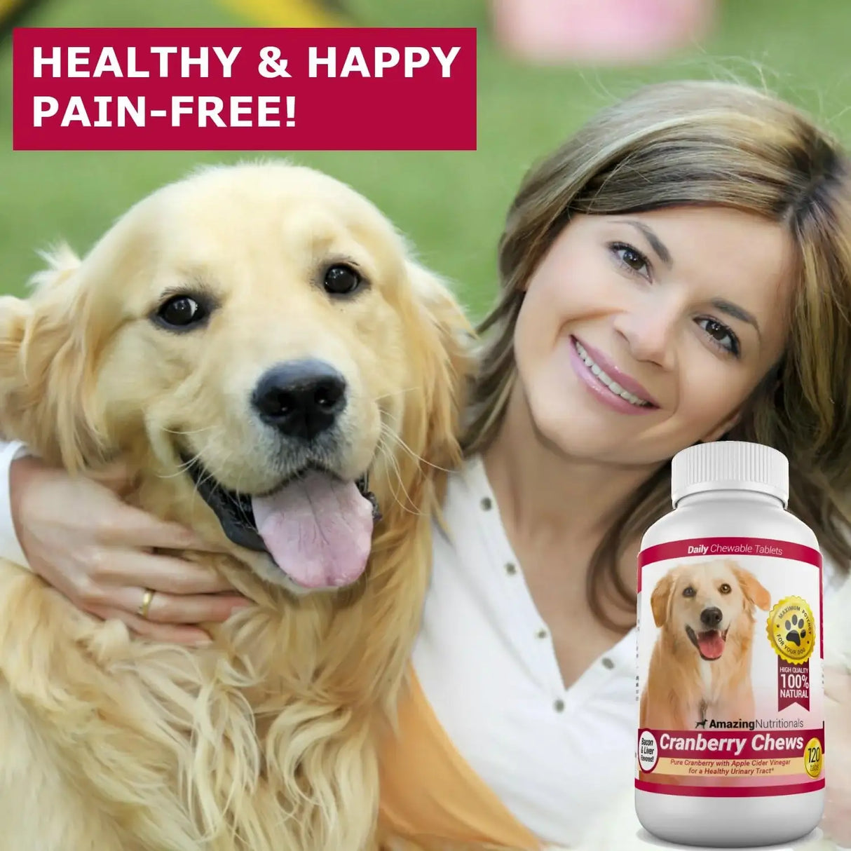 AMAZING NUTRITIONALS - Amazing Nutritionals Amazing Cranberry for Dogs 120 Masticables - The Red Vitamin MX - Salud De Tracto Urinario Para Perros - {{ shop.shopifyCountryName }}