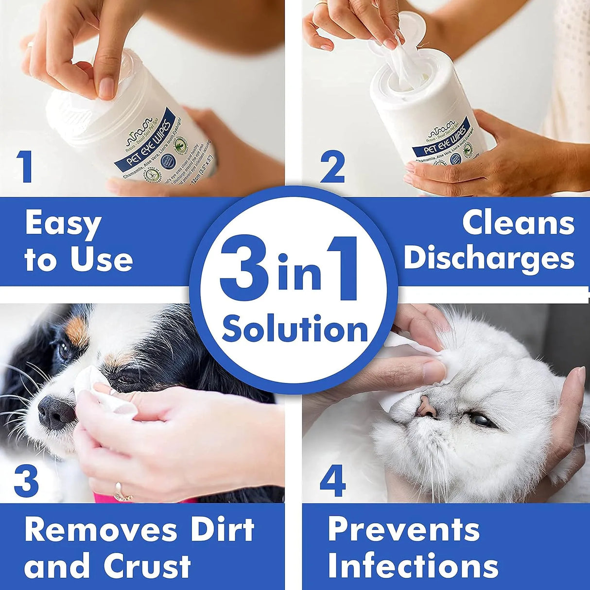 ARAVA - Arava Pet Eye Wipes for Dogs Cats Puppies & Kittens 100 Toallitas - The Red Vitamin MX - Cuidado De Los Ojos De Los Perros - {{ shop.shopifyCountryName }}