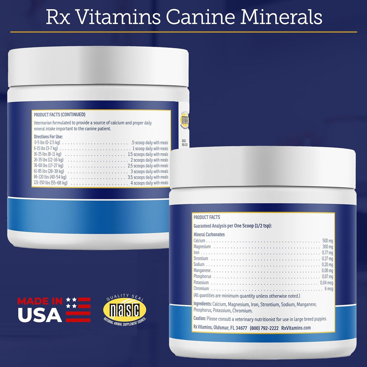Rx Vitamins Canine Minerals 454Gr.