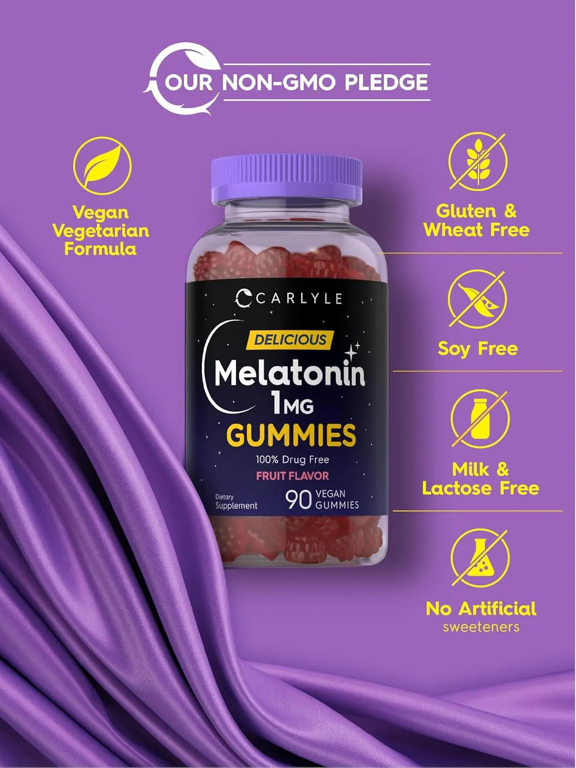 CARLYLE - Carlyle Melatonin Gummies 1Mg. 90 Gomitas - The Red Vitamin MX - Suplementos Alimenticios - {{ shop.shopifyCountryName }}