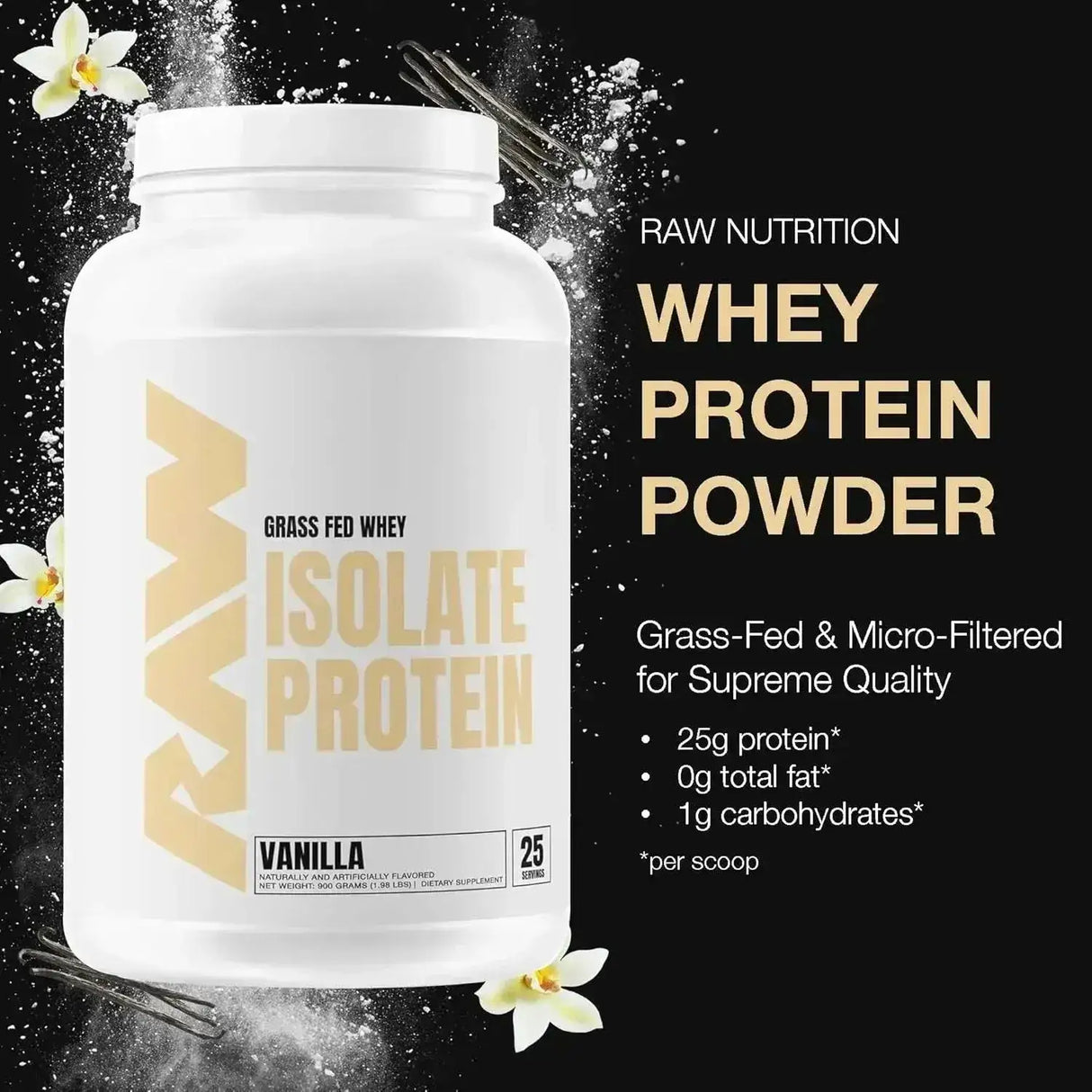 RAW - RAW Whey Isolate Protein Powder Vanilla 25 Servicios 740Gr. - The Red Vitamin MX - Suplementos Alimenticios - {{ shop.shopifyCountryName }}