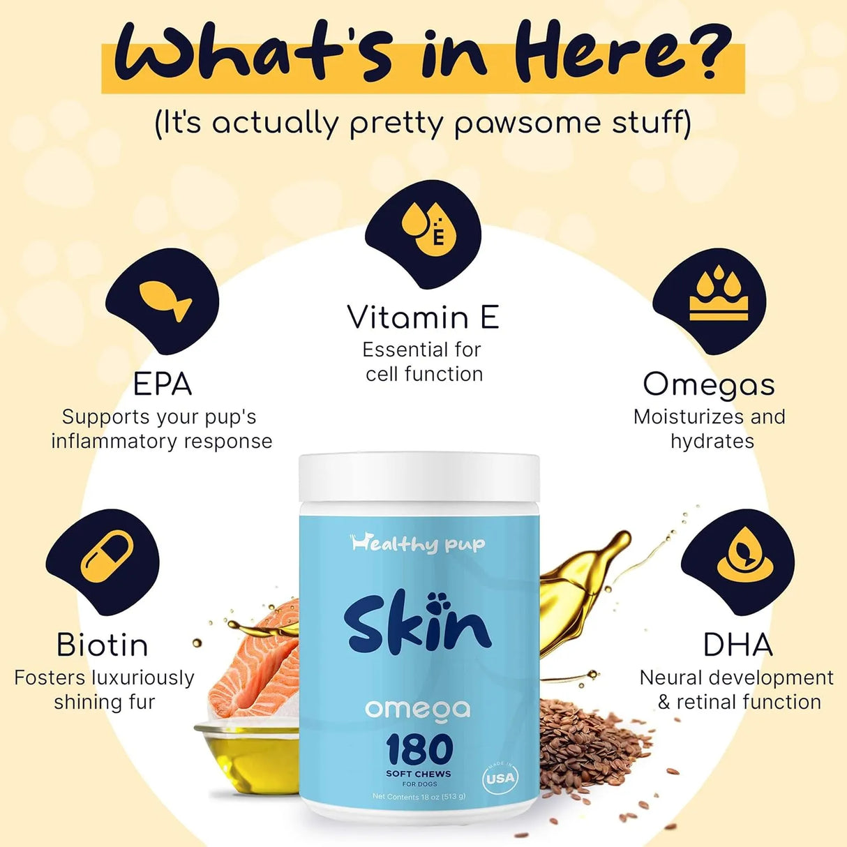 HEALTHY PUP - Healthy Pup Dog Fish Oil 180 Masticables - The Red Vitamin MX - Aceite De Pescado Para Perros - {{ shop.shopifyCountryName }}