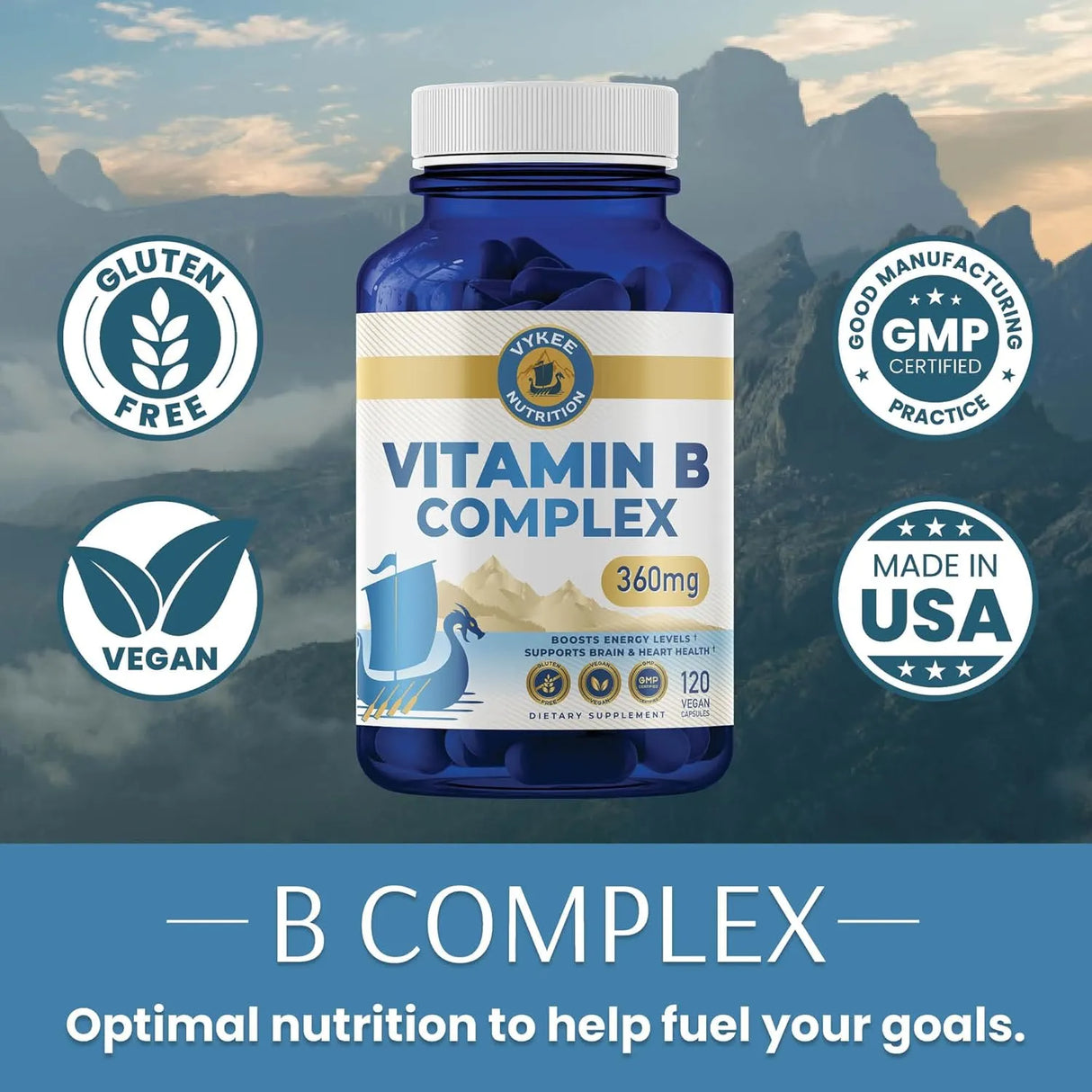 VYKEE NUTRITION - Vykee Nutrition B Complex 120 Capsulas - The Red Vitamin MX - Suplementos Alimenticios - {{ shop.shopifyCountryName }}