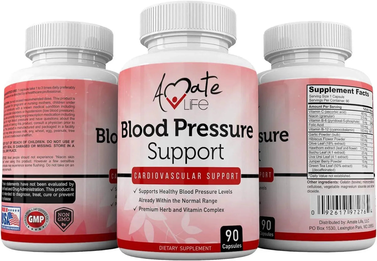 AMATE LIFE - Amate Life Blood Pressure Support 90 Capsulas - The Red Vitamin MX - Suplementos Alimenticios - {{ shop.shopifyCountryName }}