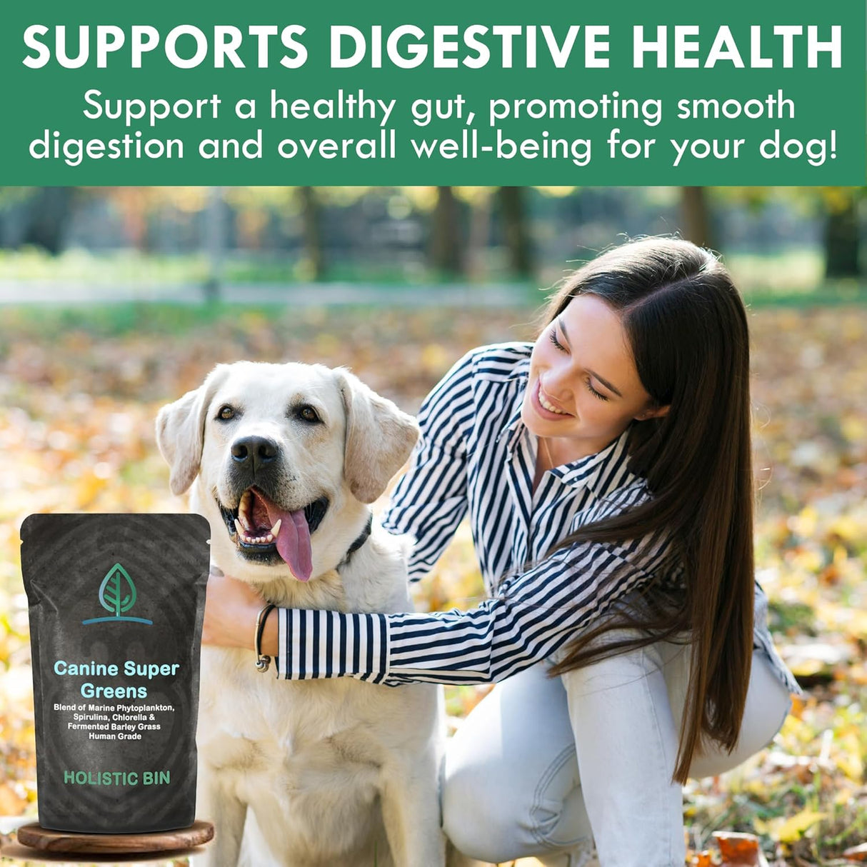 HOLISTIC BIN - HOLISTIC BIN Canine Super Greens 50Gr. - The Red Vitamin MX - Suplementos Herbales Para Perros - {{ shop.shopifyCountryName }}