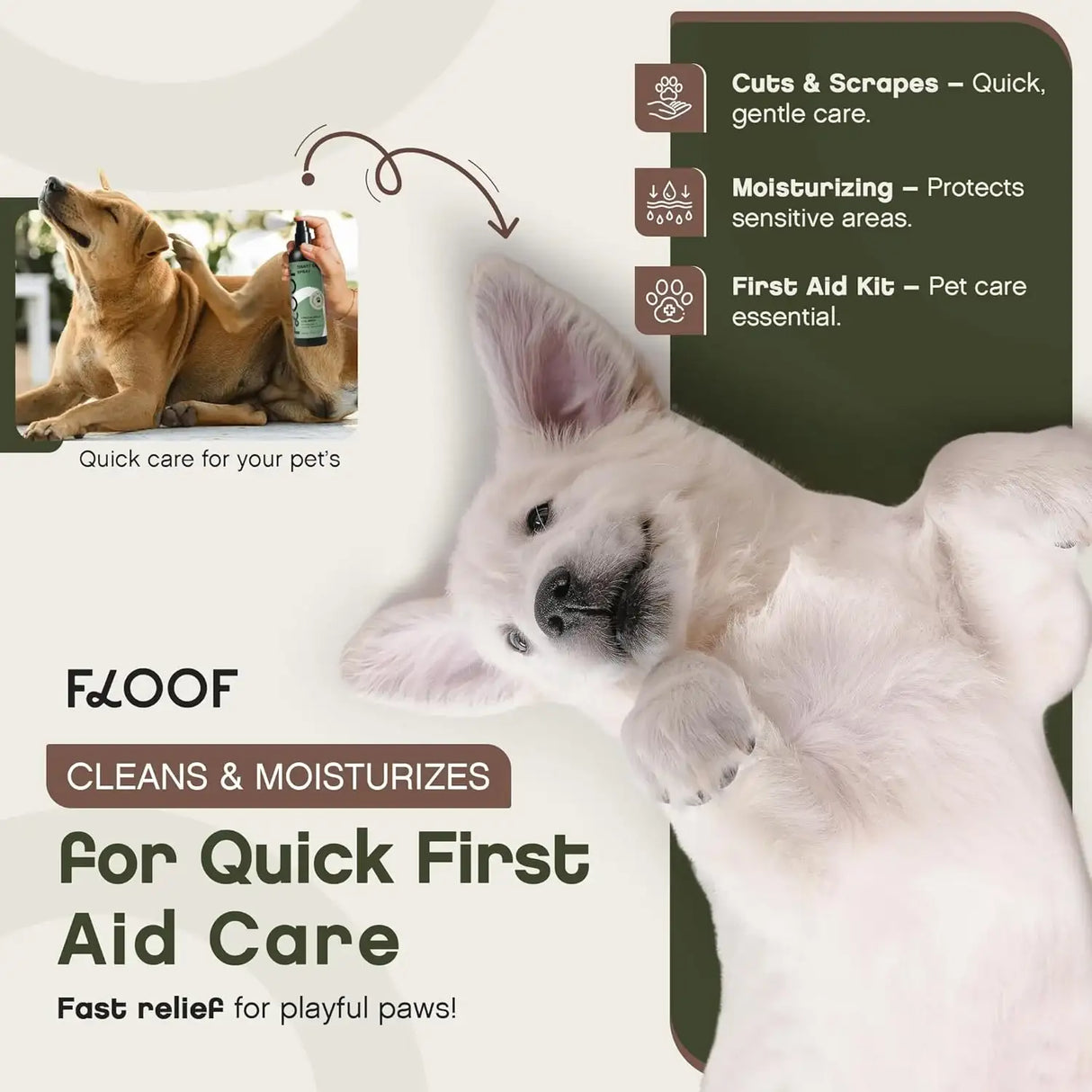 FLOOF - Floof Hot Spot Spray for Dogs 8.5 Fl.Oz. - The Red Vitamin MX - Remedios Para La Picazón De Perros - {{ shop.shopifyCountryName }}